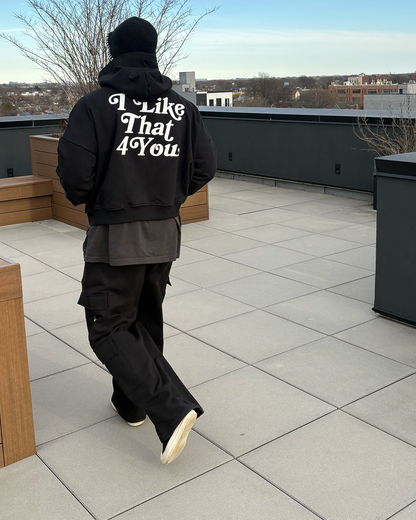 MITTEN POCKET CROPPED HOODIE